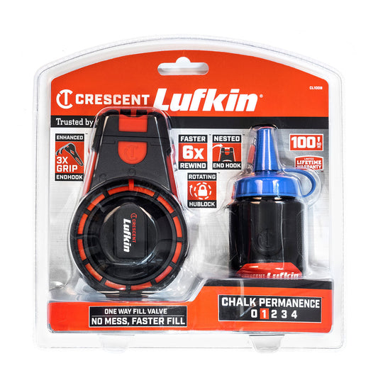 Ligne de craie (chalk line) bobine et craie 100pi Crescent Lufkin 80033659 80033661