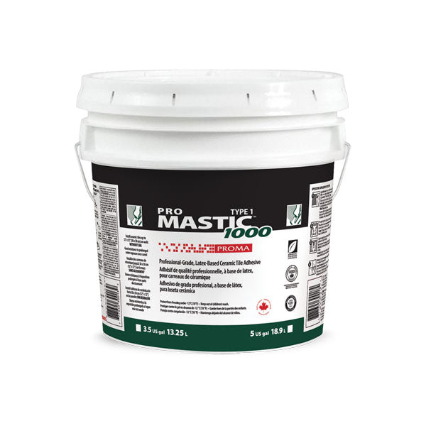 PRO MASTIC™ 1000 Proma - Adhésif de qualité professionnelle ininflammable à base de latex