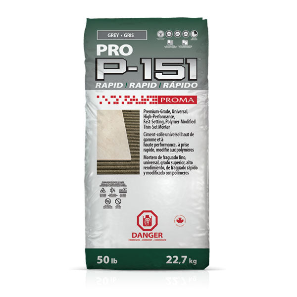 PRO P-151™ RAPIDE Proma - Ciment-colle universel haut de gamme à prise rapide et à haute performance