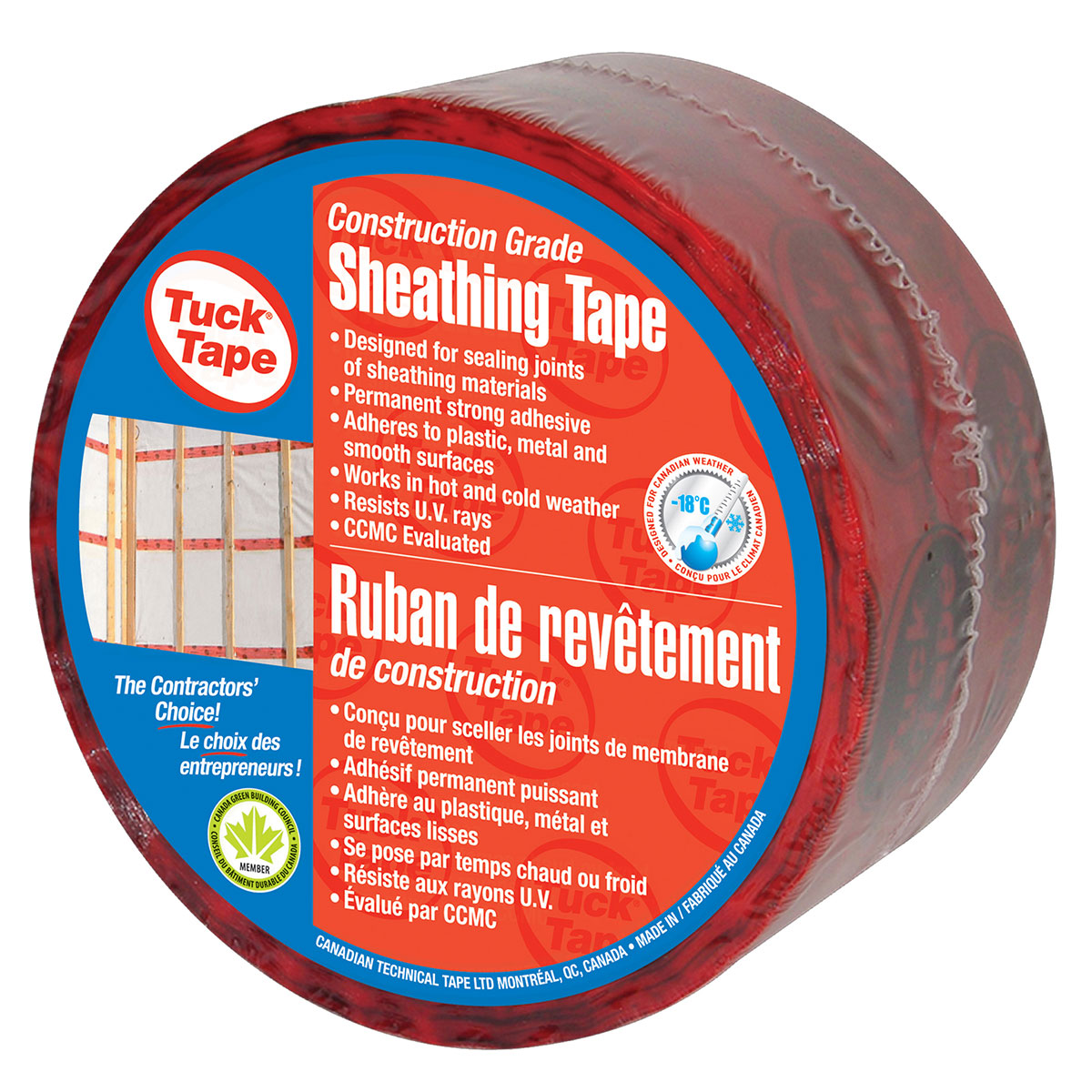 Ruban de revêtement rouge Tuck Tape 60mm x 55m