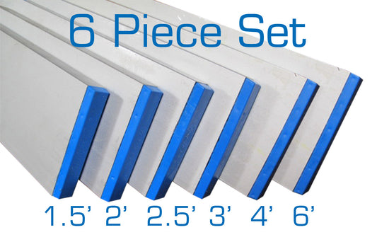 Règle caissonnée en aluminium - Ensemble de 6 pièces