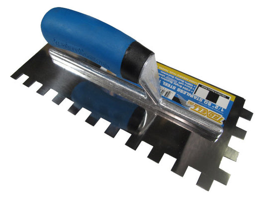 Truelle carrée en acier inoxydable de 1/2 po