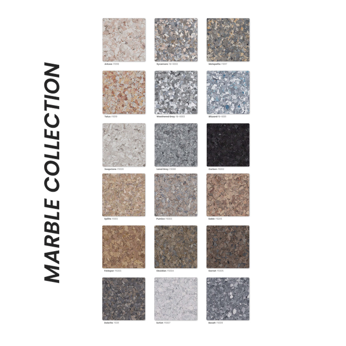 Flocons pour époxy Collection Marble 40 lb Torginol